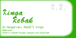 kinga rebak business card